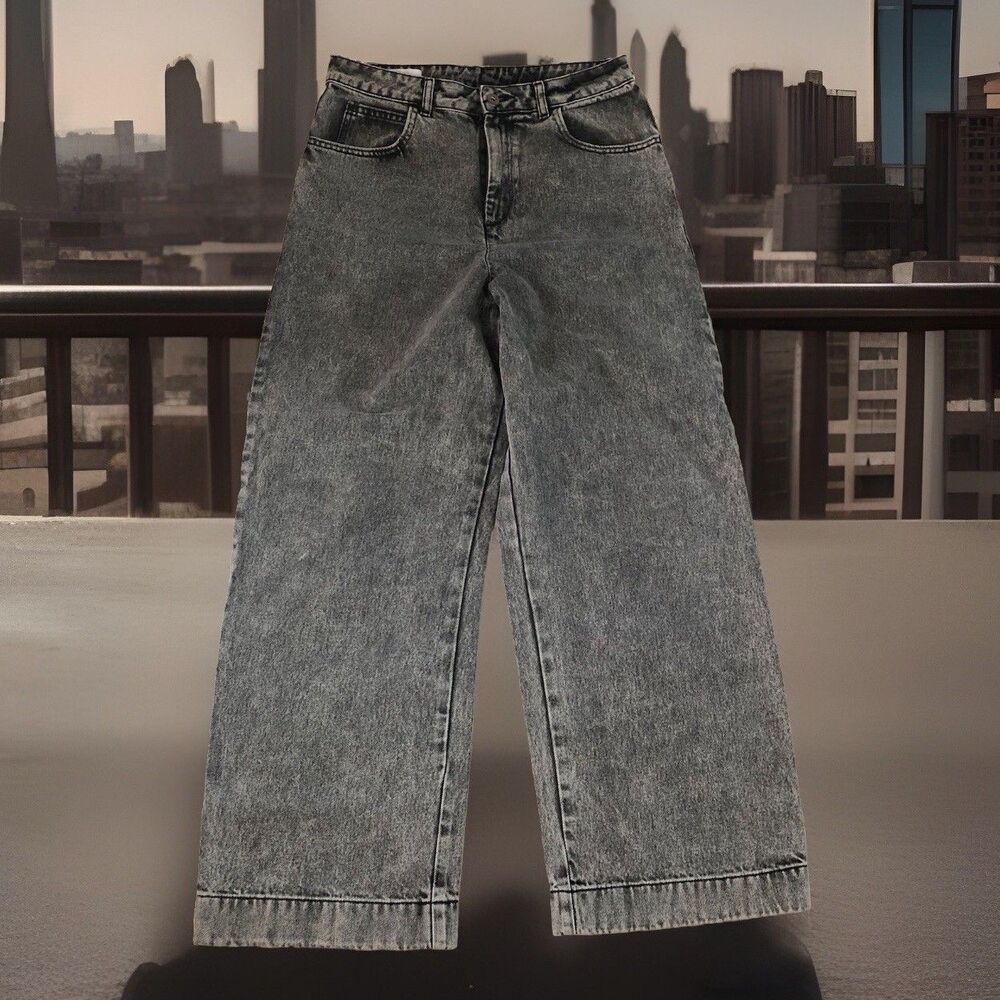 ASOS Collusion X007 Women’s Gray Baggy Wide Leg Denim Jeans Size 30/29